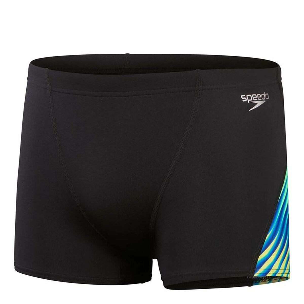 Boys Swim Shorts Speedo Allover Digi V-Cut Black 34